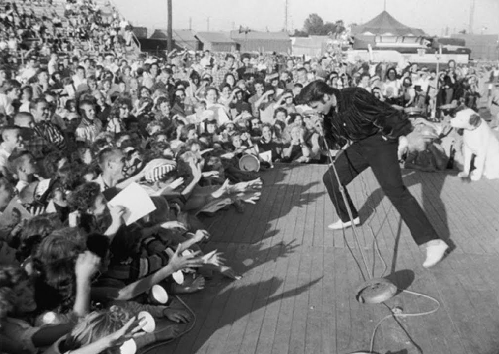 Elvis at the Tupelo fairgrounds- 1956